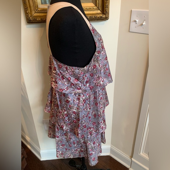 Silk Tiered Floral Summer Dress - Picture 4 of 11